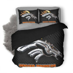 Nfl Denver Broncos Duvet Cover Bedding Set