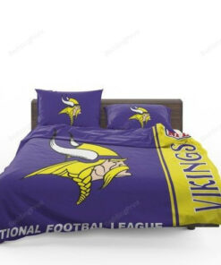 Nfl Minnesota Vikings 3d Duvet Cover Bedding Set