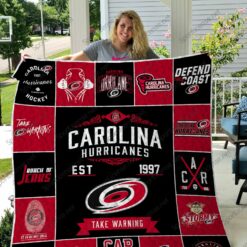 Nhl 8211 Carolina Hurricanes 17 New Quilt Blanket