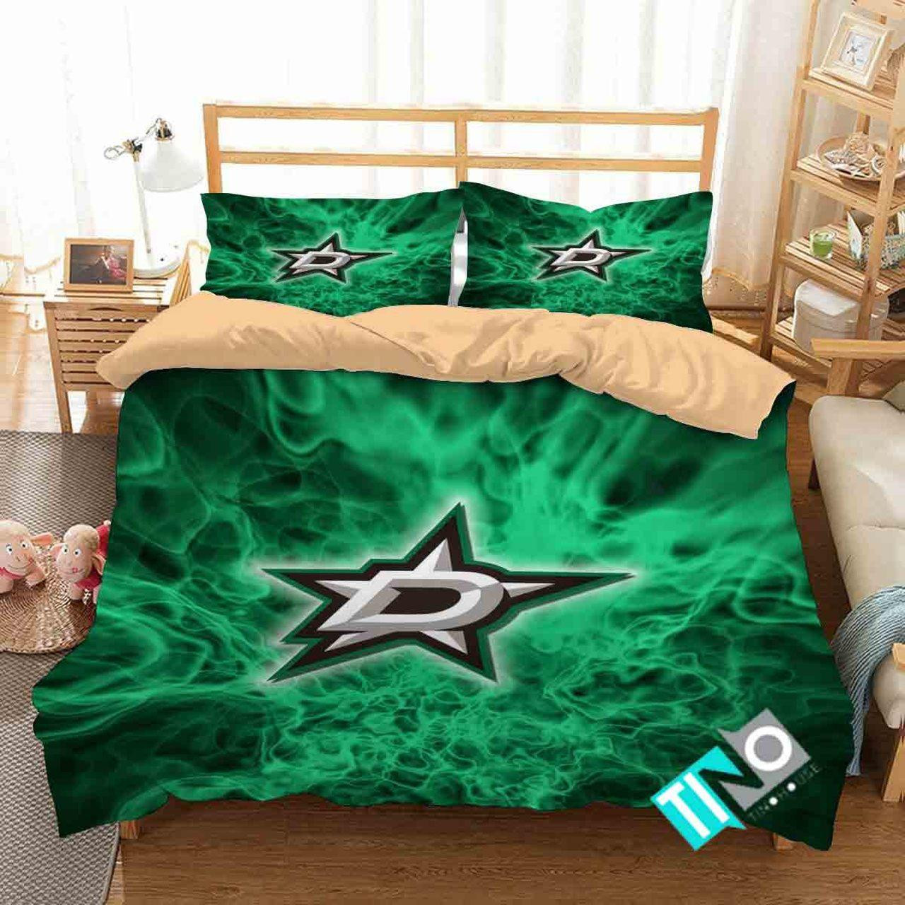 Nhl Dallas Stars 2 Logo 3d Personalized Customized Beddingsets Duvet Cover Bedroom Set Bedset Bedlinen V