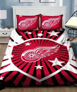 Nhl Detroit Red Wings Ice Hockey Team Duvet Cover Bedding Set