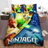 Ninjago Elemental Masters Ninja Vs The Ice Samurai Split Art Bed Sheets Duvet Cover Bedding Sets