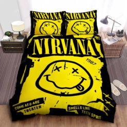 Nirvana Logo 1987 Smells Like Teen Spirit Bed Sheets Duvet Cover Bedding Sets