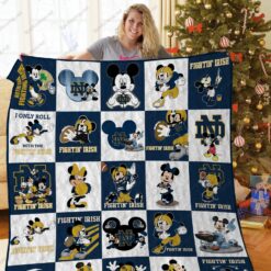 Notre Dame Fighting Irish Disney Quilt Blanket