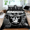 Oakland Raiders Duvet Cover Bedding Set
