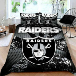 Oakland Raiders Duvet Cover Bedding Set