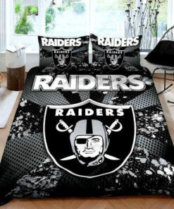 Oakland Raiders Duvet Cover Bedding Set