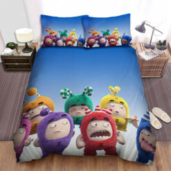 Oddbods All Characters Bed Sheets Spread Duvet Cover Bedding Sets
