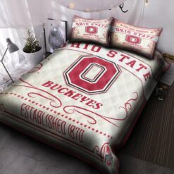 Ohio State Buckeyes Football V1 Bedding Set
