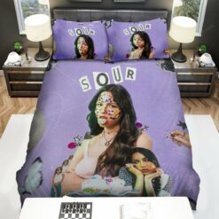 Olivia Rodrigo Sour Album Digital Art Bed Sheets Duvet Cover Bedding Sets