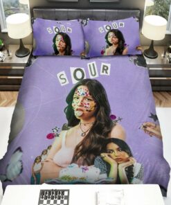 Olivia Rodrigo Sour Album Digital Art Bed Sheets Duvet Cover Bedding Sets