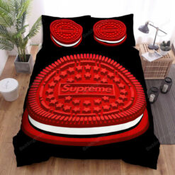 Oreo X Supreme Cookie Illustration Bed Sheets Spread Duvet Cover Bedding Sets