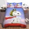 Peanuts Snoopy In Pilot Hat Bed Sheets Duvet Cover Bedding Sets