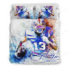 Personalized Custom Duvet Cover Football Bedding Set With Your Signature & Number