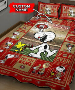 Personalized Custom Name San Francisco 49ers Quilt Bedding Set