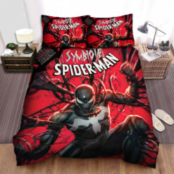 Personalized Spider-man Symbiote Suit Fighting Venom Bed Sheets Spread Duvet Cover Bedding Sets