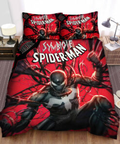 Personalized Spider-man Symbiote Suit Fighting Venom Bed Sheets Spread Duvet Cover Bedding Sets