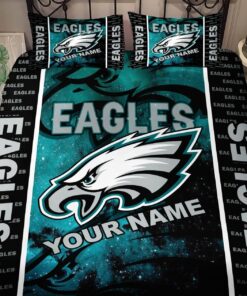 Philadelphia Eagles Bedding Set Custom Name Philadelphia Eagles Duvet Covers Eagles Nfl Bedding Seteagles Nfl Bedding Fans Gift Htl 262a