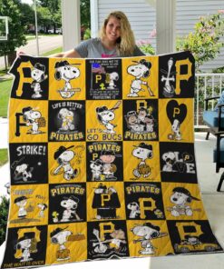 Pittsburgh Pirates Snoopy Quilt Blanket