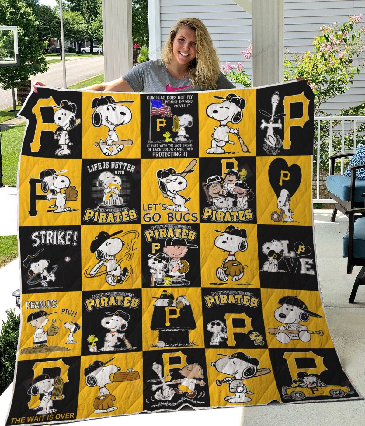 Pittsburgh Pirates Snoopy Quilt Blanket Pittsburgh Pirates Snoopy Quilt Blanket