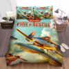 Planes Fire And Rescue Original Poster Art Bed Sheets Spread Duvet Cover Bedding Sets