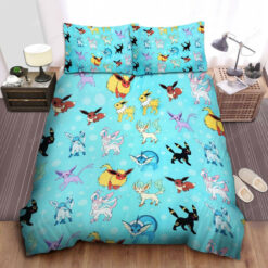 Pokemon, Eevee Evolutions Bed Sheets Duvet Cover Bedding Sets