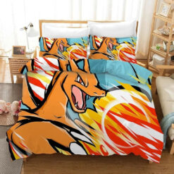Pokemon Pikachu Charizard Duvet Cover Bedding Set