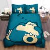 Pokemons Big Blue Snorlax Sleeping Bed Sheets Spread Duvet Cover Bedding Sets