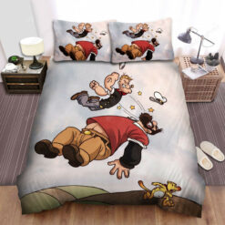 Popeye Punching Bluto Bed Sheets Spread Duvet Cover Bedding Sets