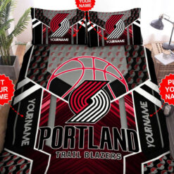 Portland Trail Blazers Bedding Set Custom Name Portland Trail Blazers Duvet Covers Trail Blazers Nba Bedding Set Nba Fans Gift Hc Cb77