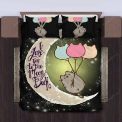 Pusheen The Cat I Love You To The Moon And Back Bedding Set