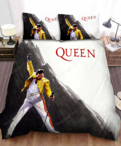 Queen Freddie Mercury Iconic Pose On Stage Bed Sheets Duvet Cover Bedding Sets