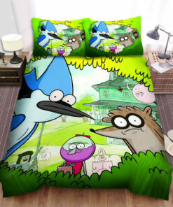 Regular Show All Eyes On You Bed Sheets Spread Duvet Cover Bedding Sets