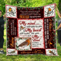 Robin Bird Quilt Blanket