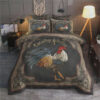 Rooster Country Chicken Printed Bed Sheets Duvet Cover Bedding Sets