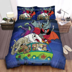 Scooby Doo Movies, Vampire, Mummy And Frankenstein Bed Sheets Duvet Cover Bedding Sets