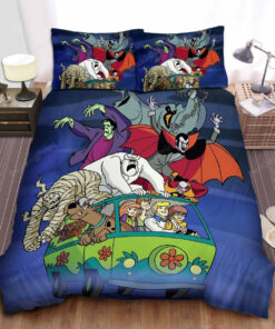 Scooby Doo Movies, Vampire, Mummy And Frankenstein Bed Sheets Duvet Cover Bedding Sets