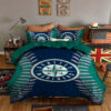 Seattle Mariners Bedding Set Sleepy (duvet Cover & Pillow Cases)