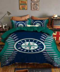 Seattle Mariners Bedding Set Sleepy (duvet Cover & Pillow Cases)