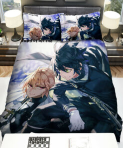 Seraph Of The End Yuichiro & Mikaela Poster Bed Sheets Spread Duvet Cover Bedding Sets
