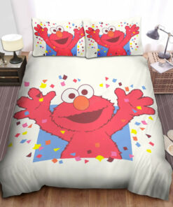 Sesame Street, Cheering Elmo Bed Sheets Duvet Cover Bedding Sets