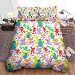 Sesame Street, Elmo Dancing Bed Sheets Duvet Cover Bedding Sets