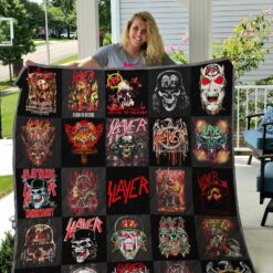 Slayer Tshirt Quilt Quilt Blanket