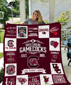 South Carolina Gamecocks Quilt Blanket 01