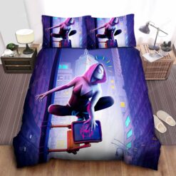 Spider-gwen From Into The Spider Verse Digital Art Bed Sheets Duvet Cover Bedding Sets