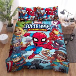 Spidey And His Amazing Friends In Super Hero Adventures Bed Sheets Spread Duvet Cover Bedding Sets