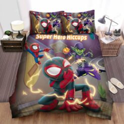 Spidey And His Amazing Friends Super Hero Hiccups Bed Sheets Spread Duvet Cover Bedding Sets