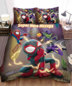 Spidey And His Amazing Friends Super Hero Hiccups Bed Sheets Spread Duvet Cover Bedding Sets