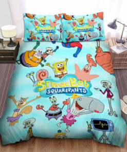 Spongebob Squarepants, Pearl Krabs And Uncle Bed Sheets Duvet Cover Bedding Sets