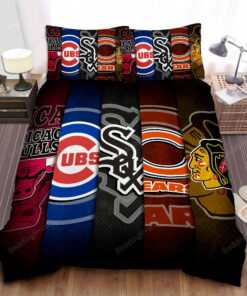 Sports Illinois Sport Teams Bed Sheet Spread Duvet Cover Bedding Sets
